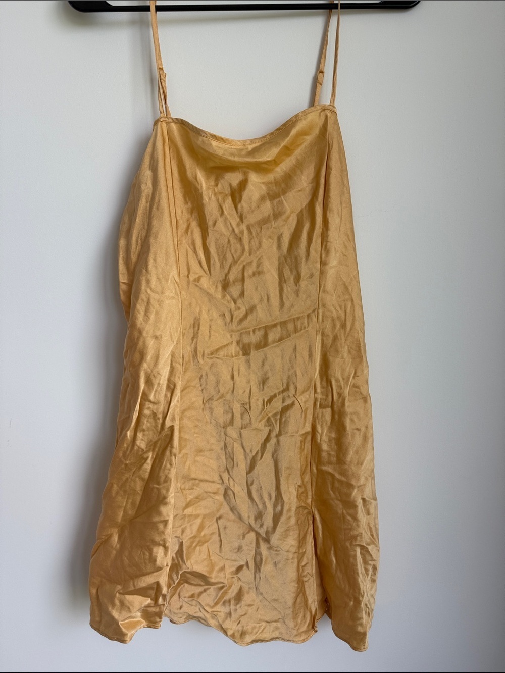 Vintage Victoria secret butter yellow silk slip dress